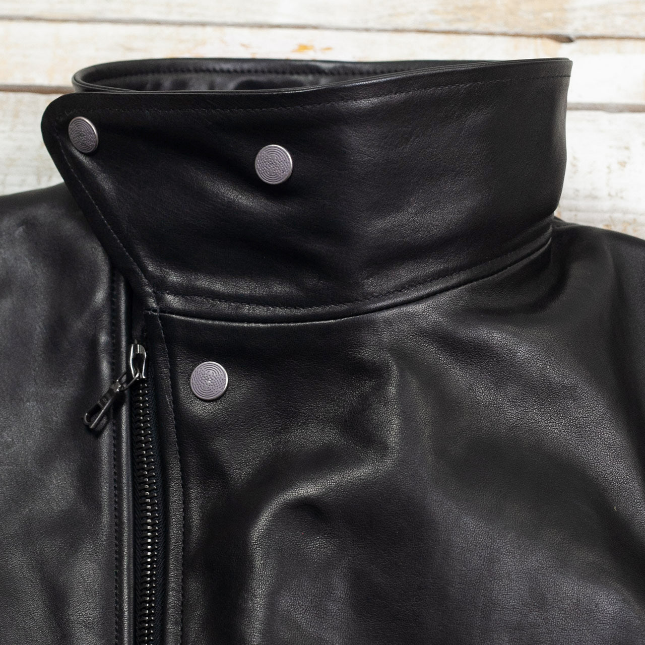 Sidcot Jacke Pferdeleder Schwarz