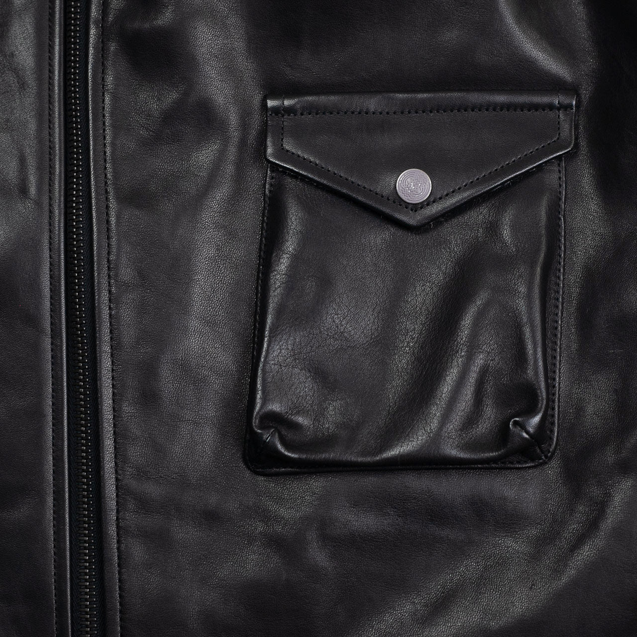 Sidcot Jacke Pferdeleder Schwarz