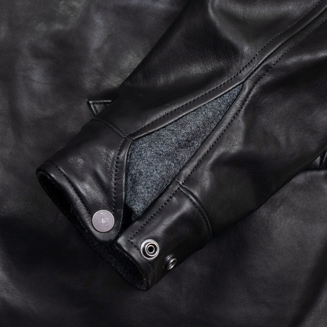 Sidcot Jacke Pferdeleder Schwarz