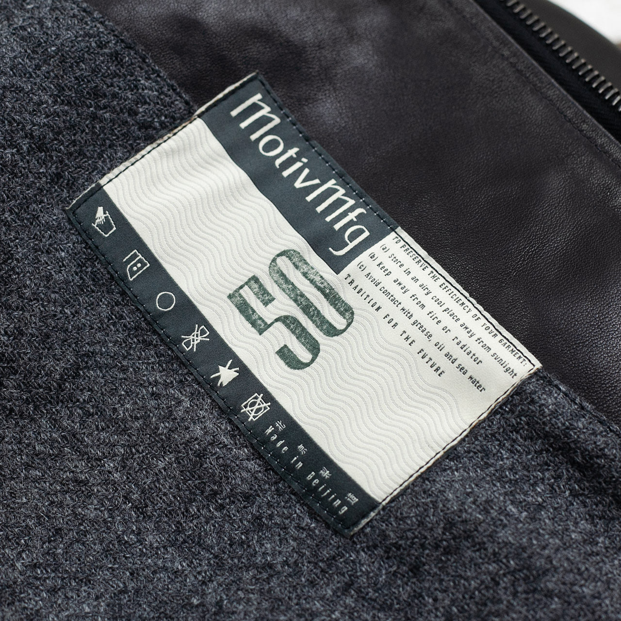 Sidcot Jacke Pferdeleder Schwarz