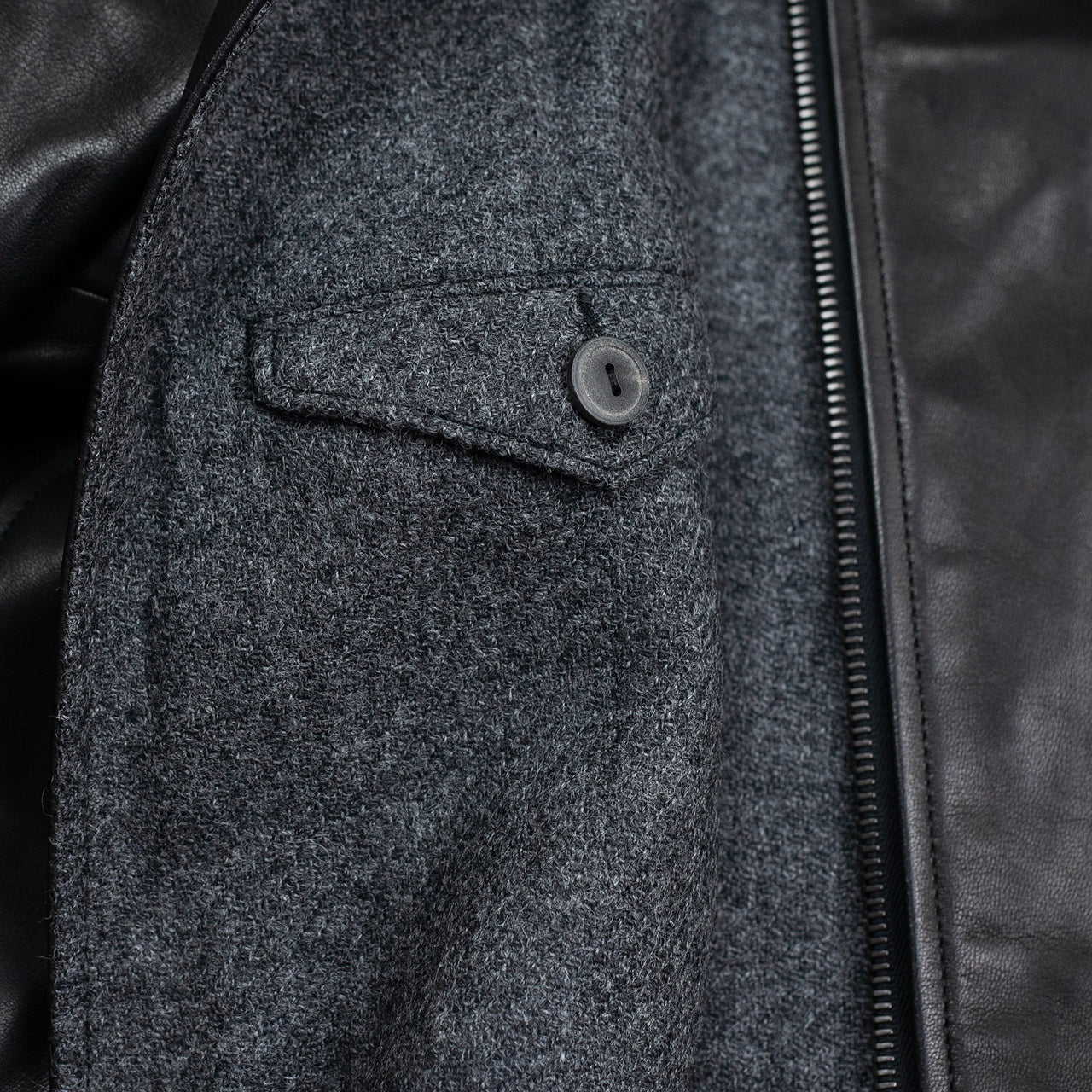 Sidcot Jacke Pferdeleder Schwarz