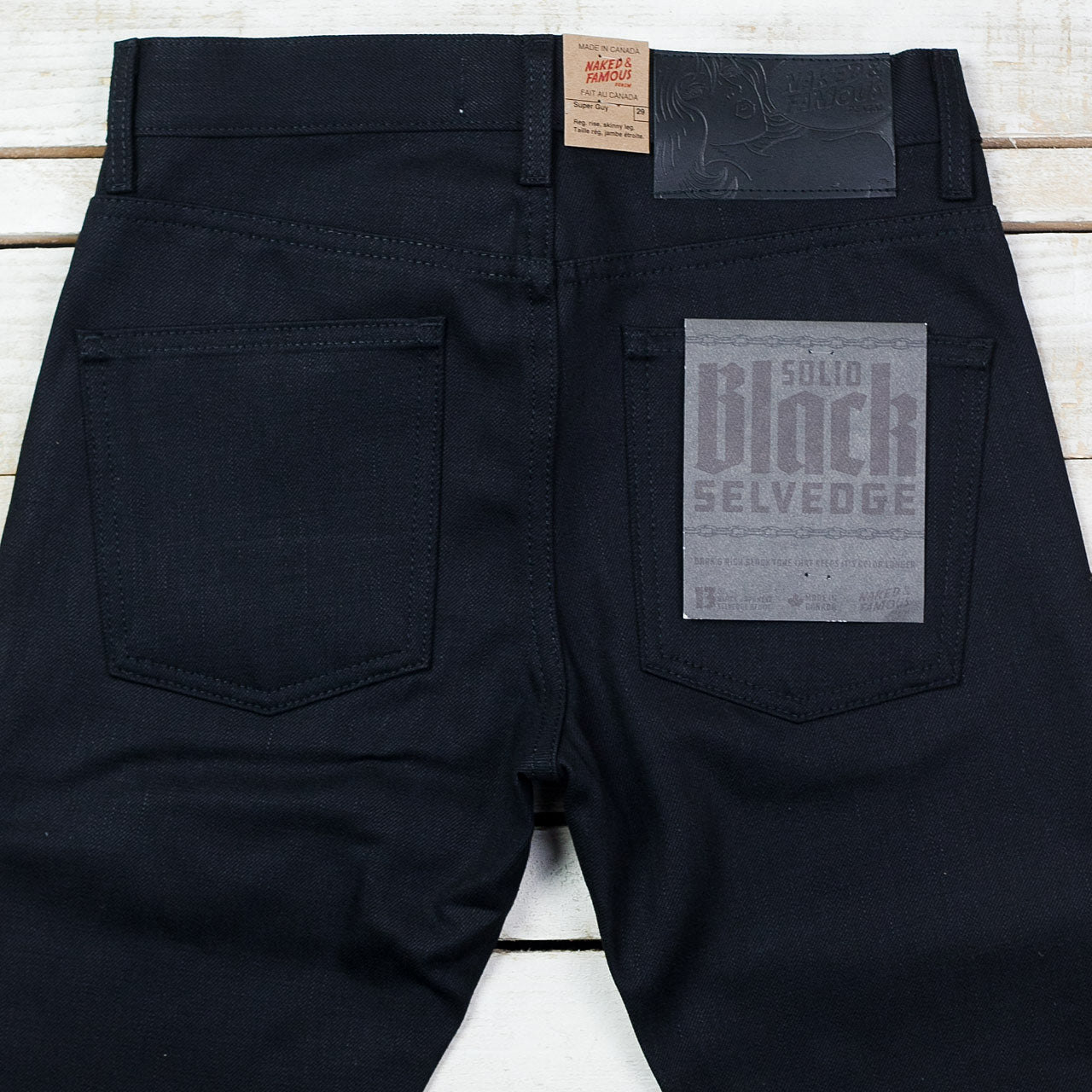 Super Guy Solid Black Selvedge