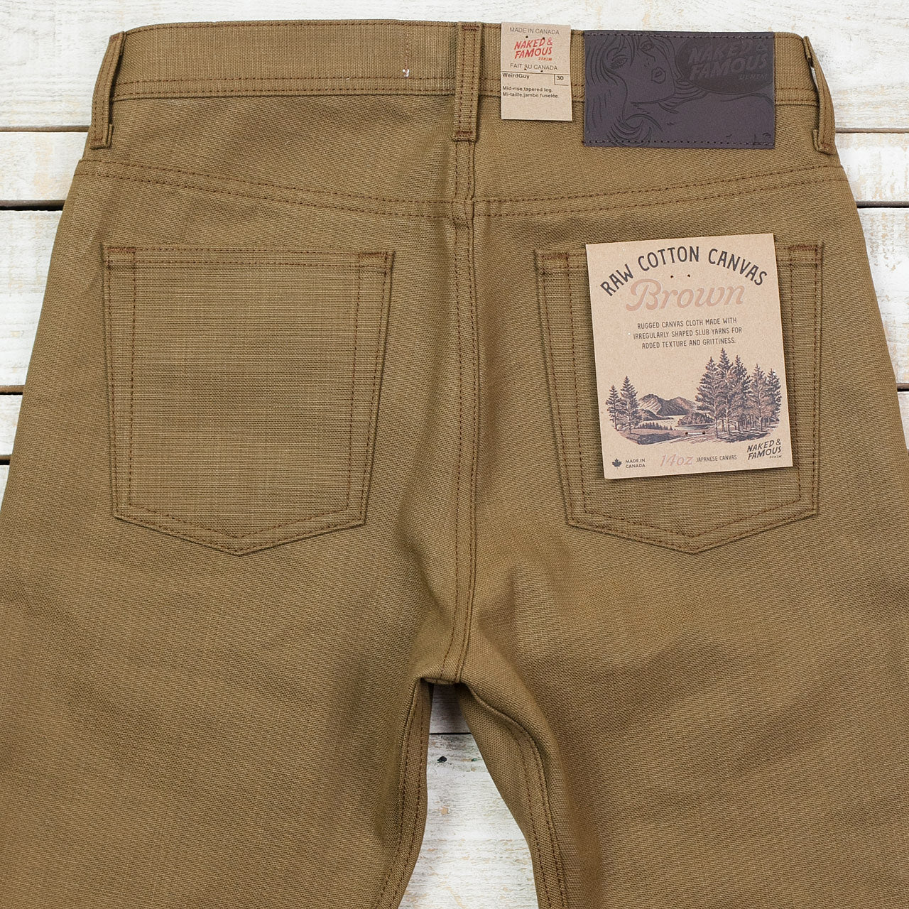 Weird Guy Raw Cotton Canvas Braun