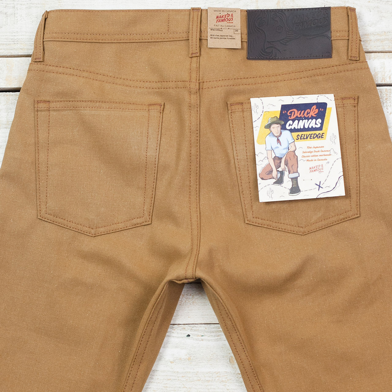 Weird Guy Selvedge Duck Canvas Braun