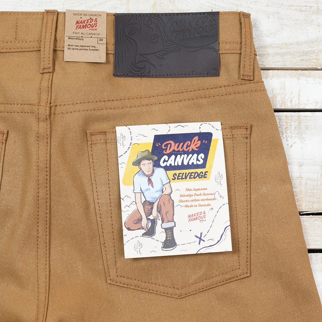 Weird Guy Selvedge Duck Canvas Braun
