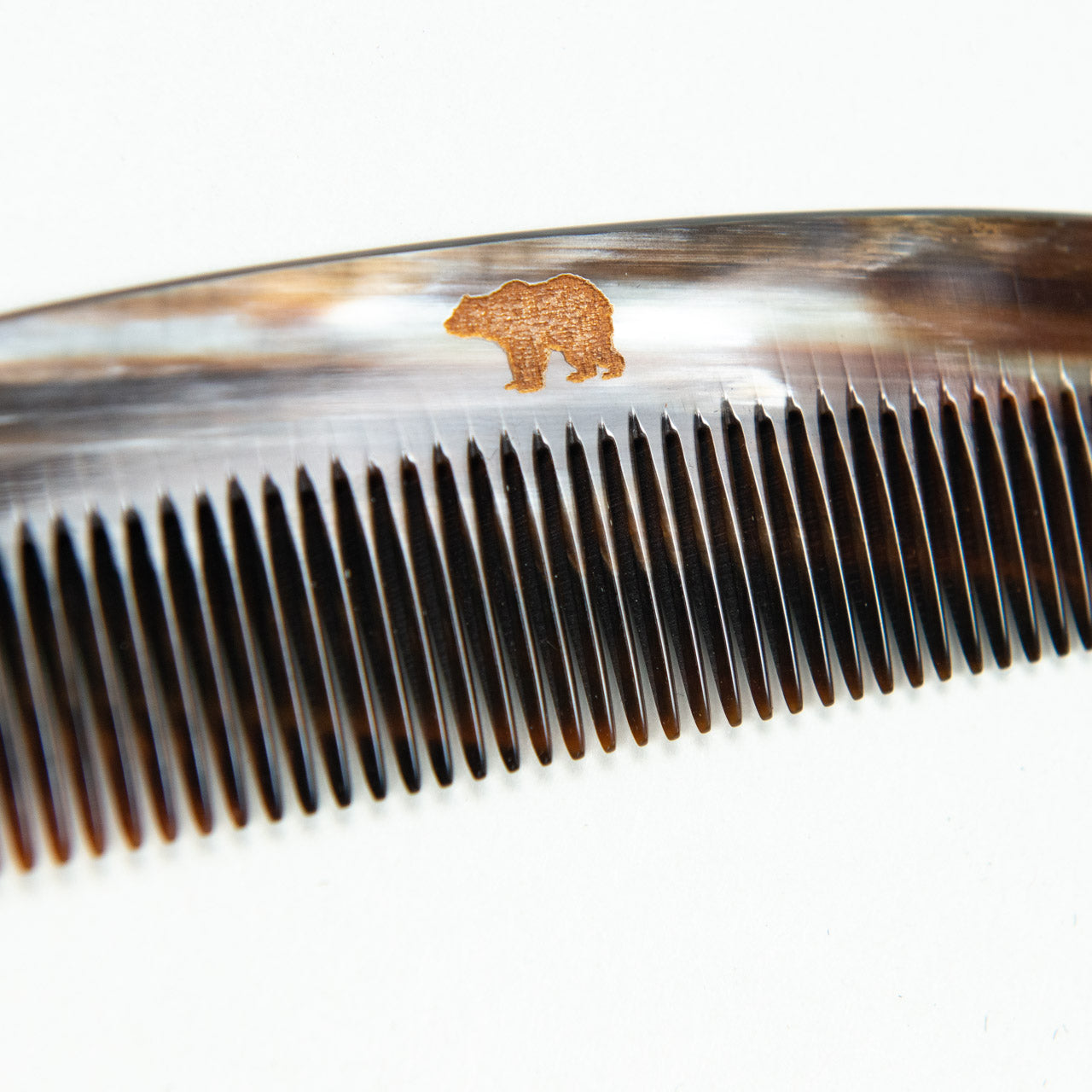 Hornkamm mit Etui Braun