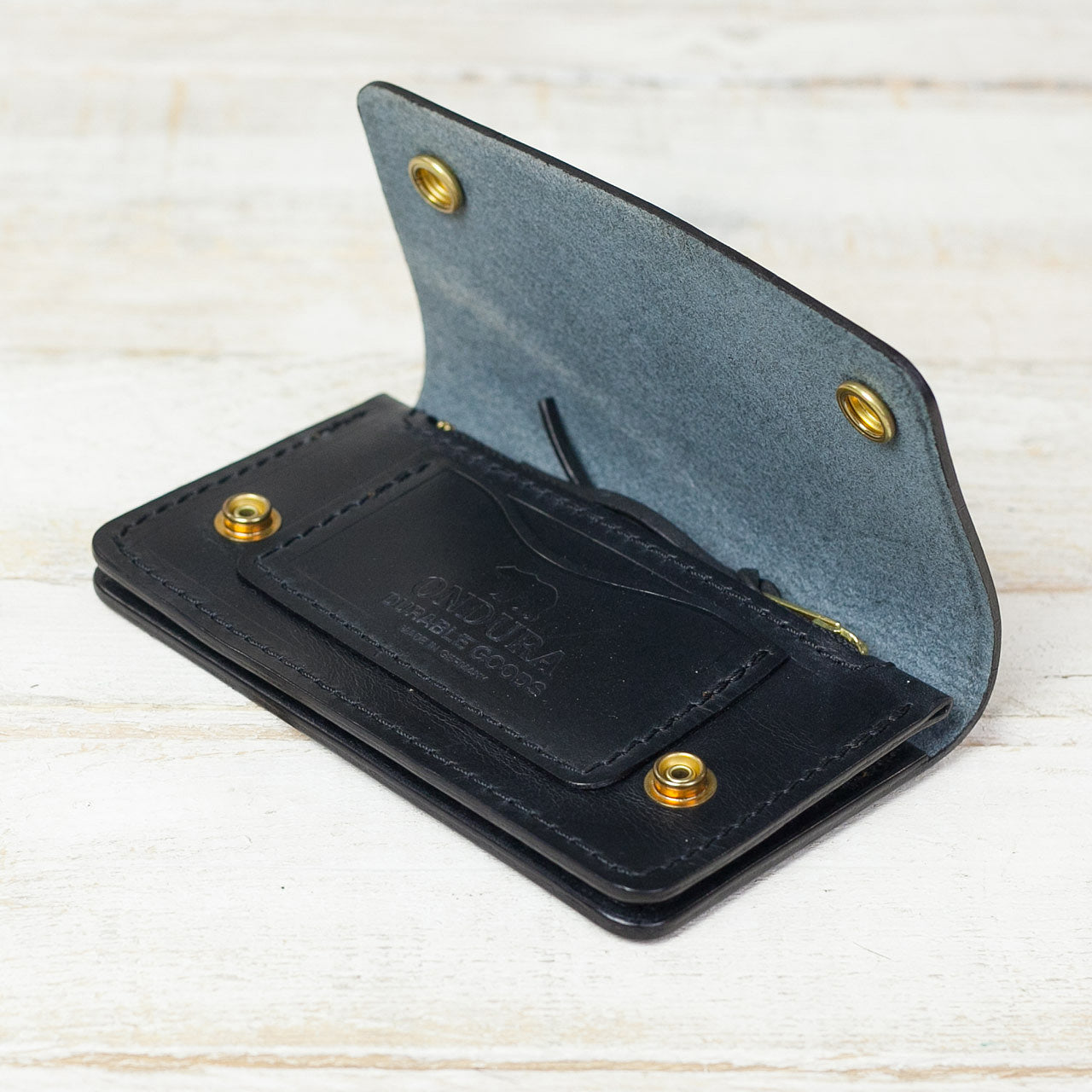 Slim Biker Geldbeutel Schwarz