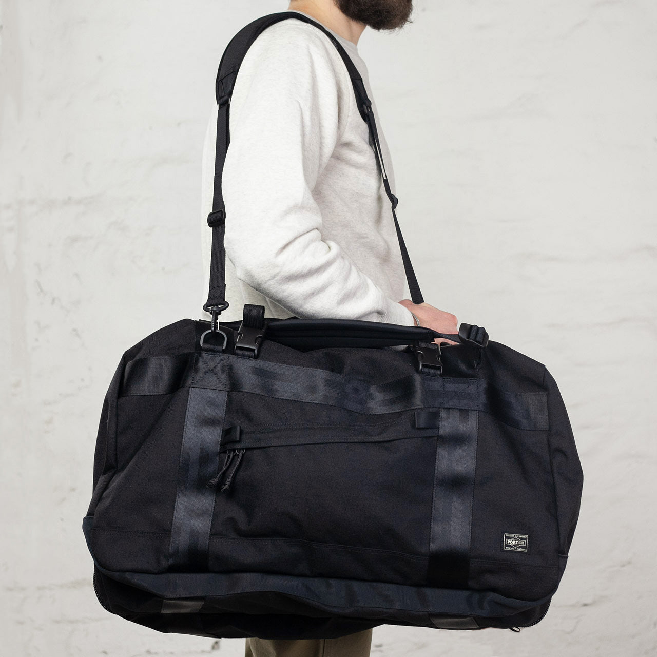 Porter-Yoshida & Booth Pack 3Way Duffle Bag Black
