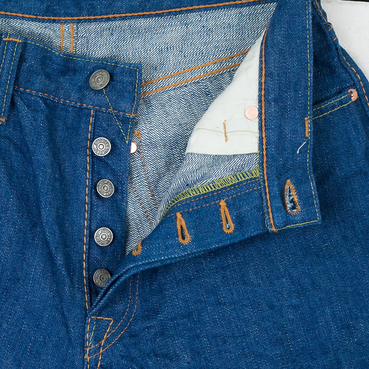 XX-019 14oz Relaxed Tapered Greencast Indigo