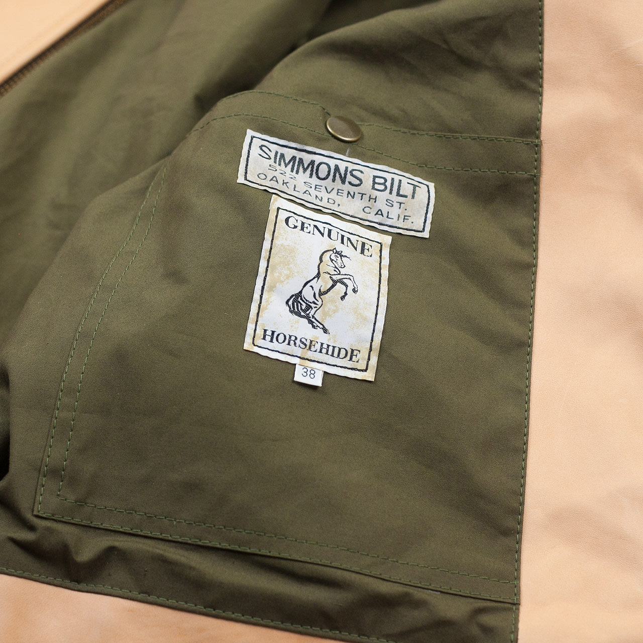 Lederjacke "Youth of America" Natur