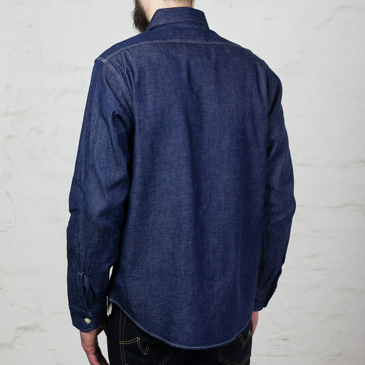SC27852 Blue Denim L/S Work Shirt Indigo