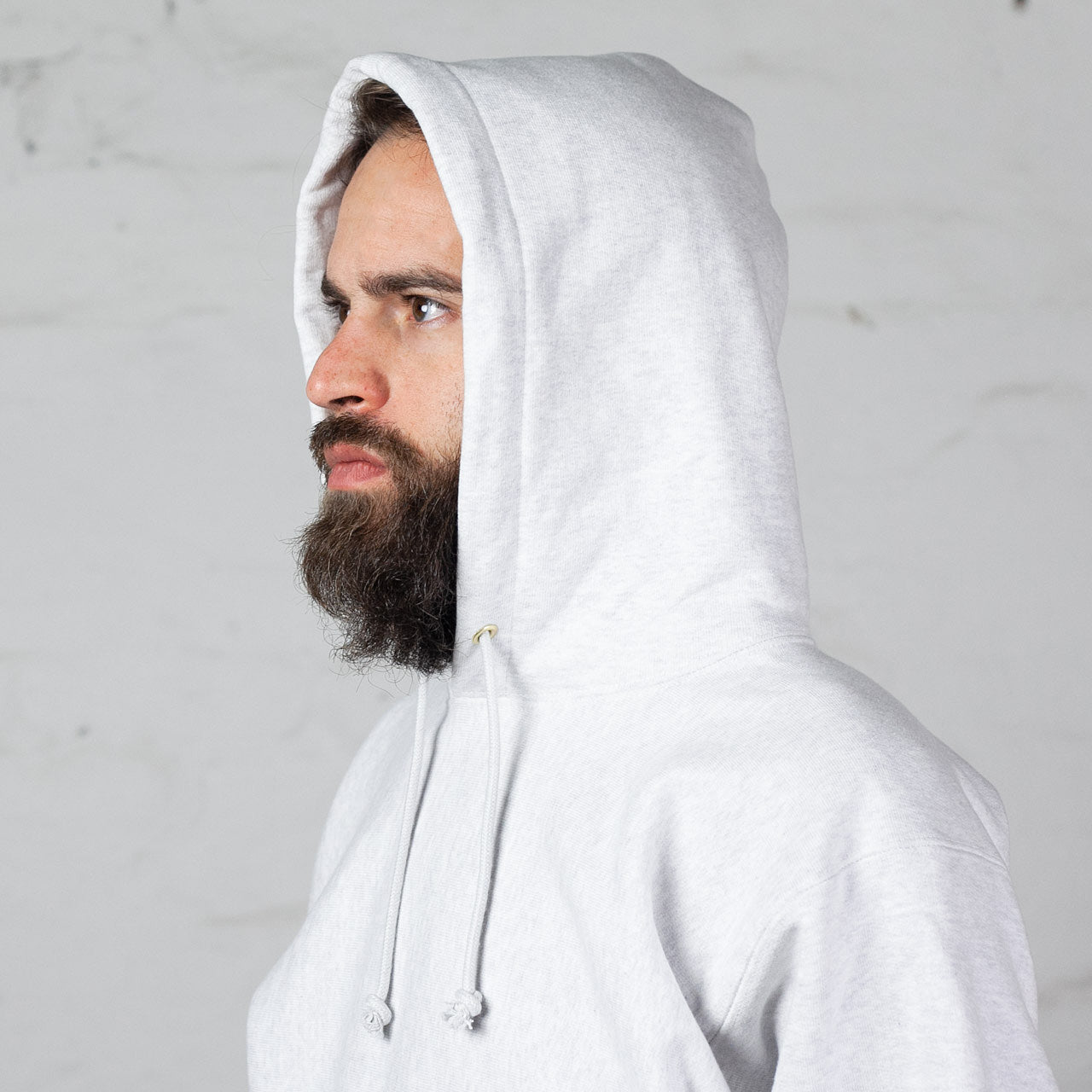 Heavyweight Hooded Sweatshirt Silver Grey