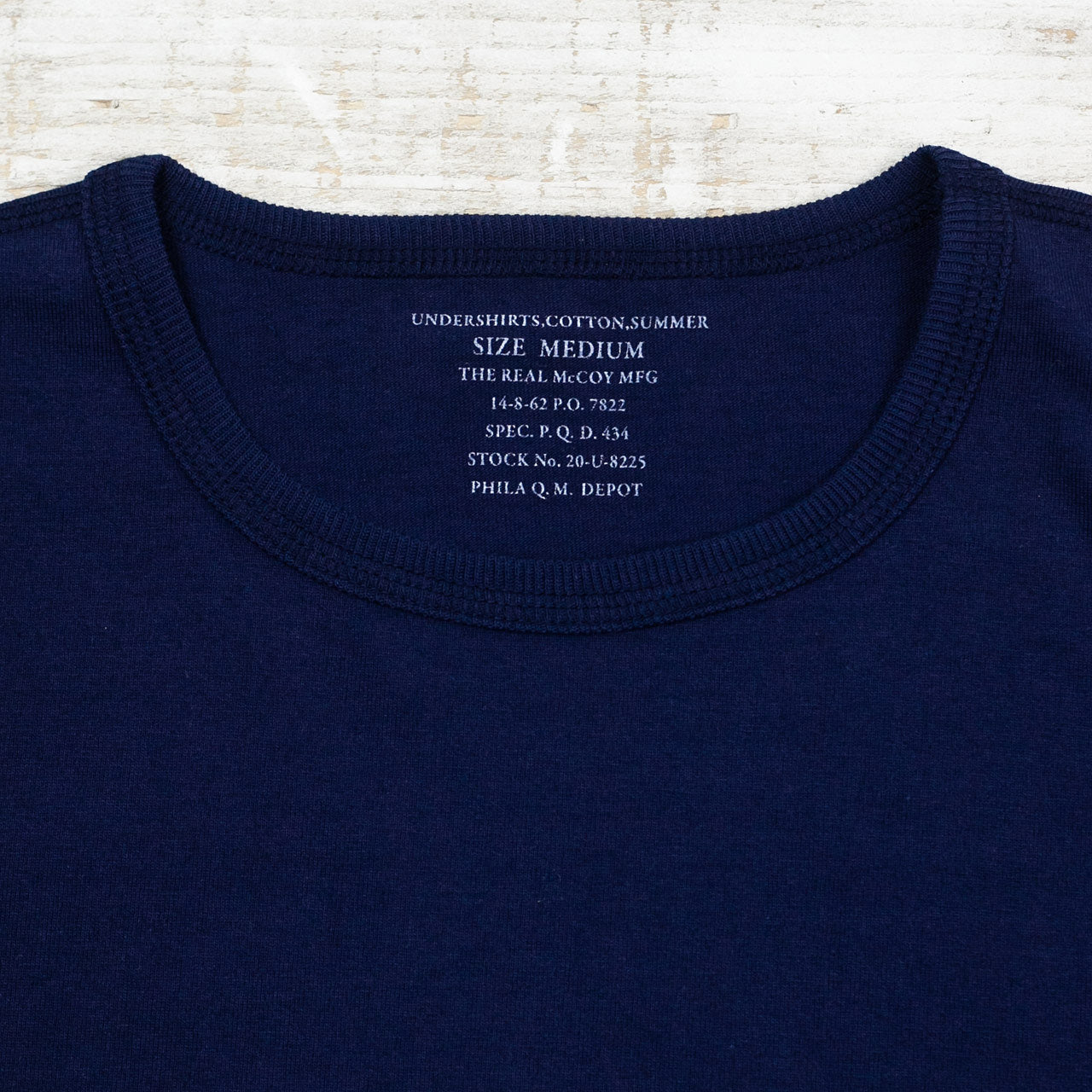 Undershirt Cotton Summer Navy