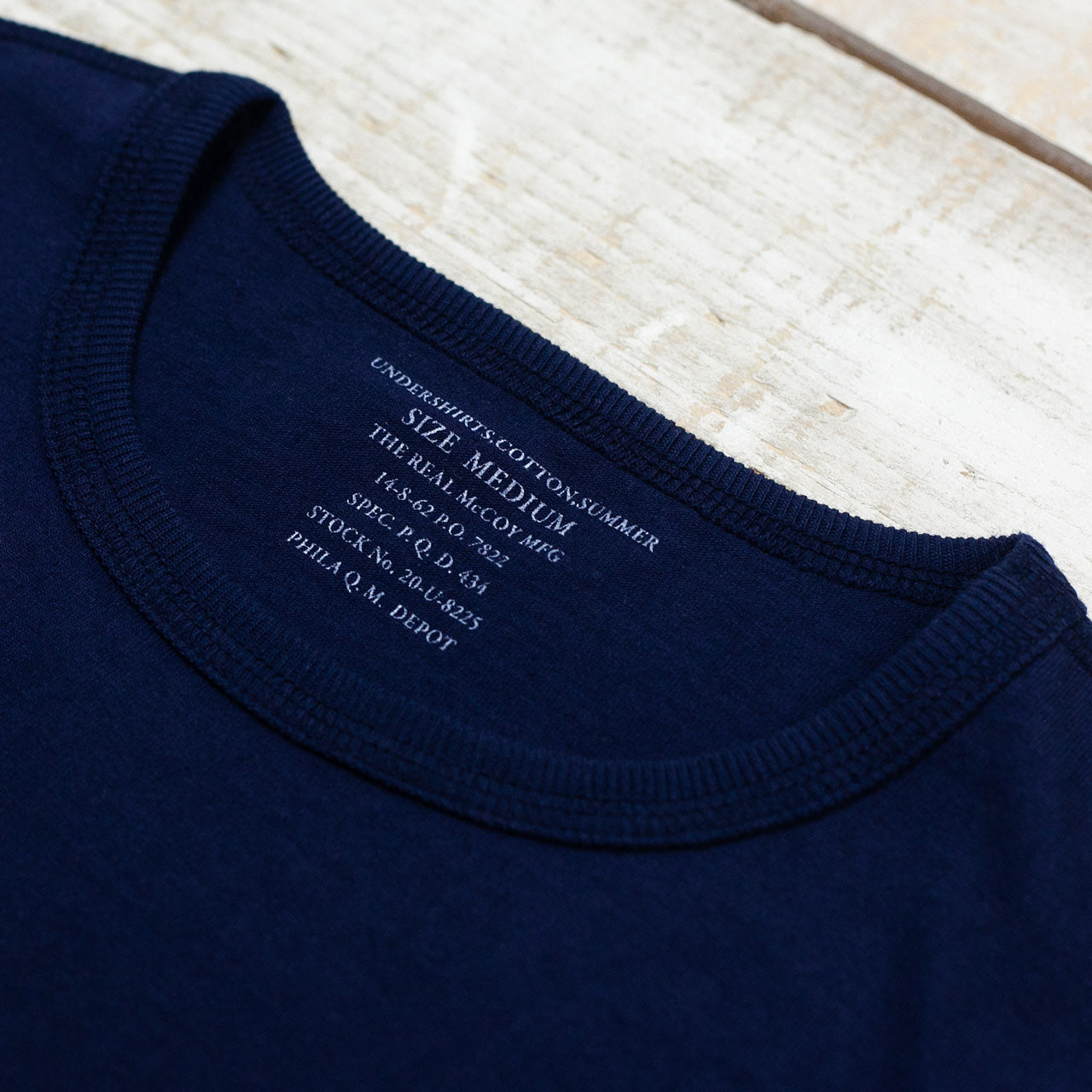 Undershirt Cotton Summer Navy