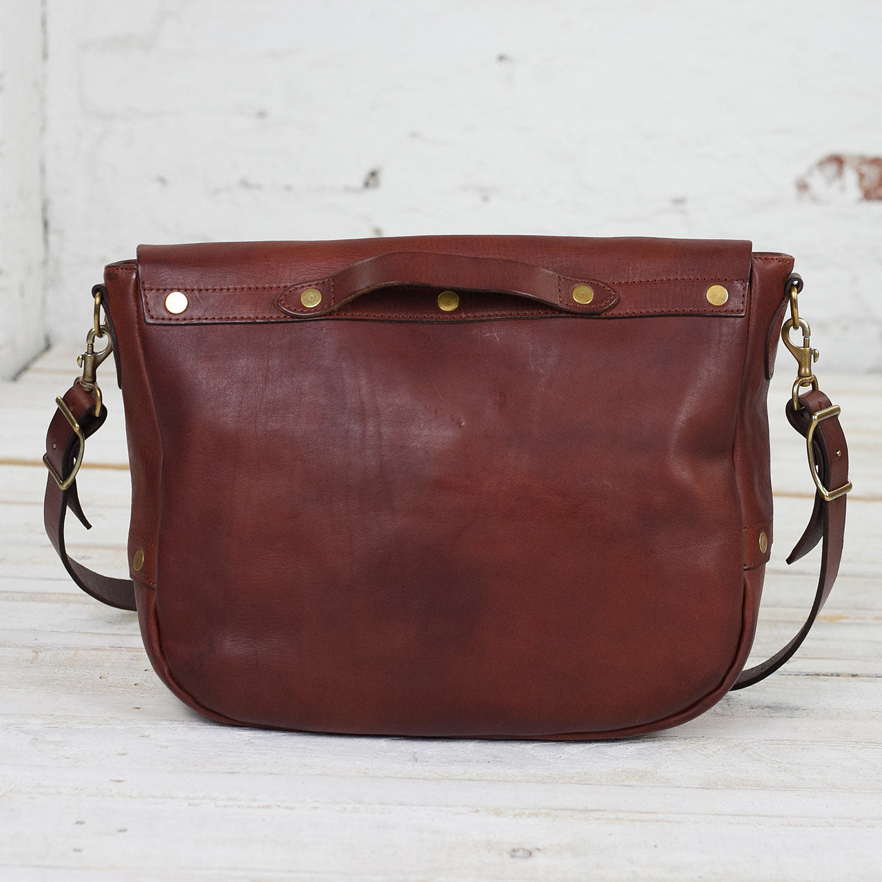Leder Postman Bag U.S Mail Braun