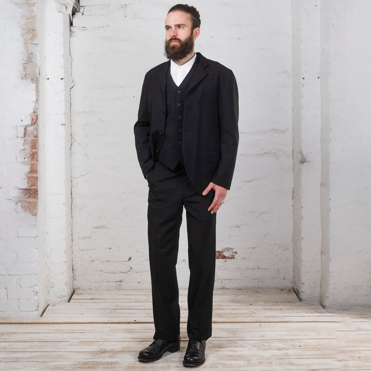 Army Serge Butler Jacket Schwarz