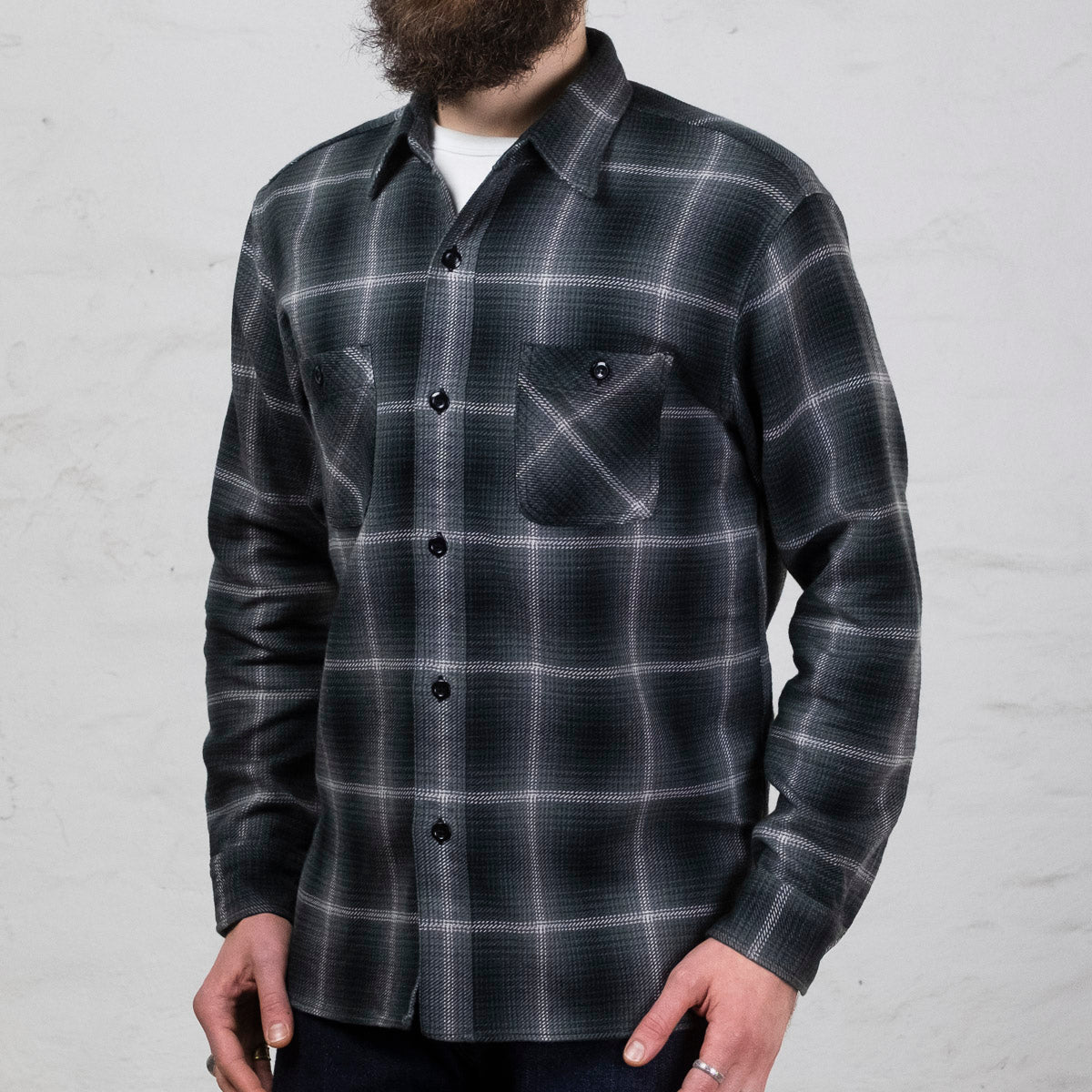 Sugar Cane SC29149 Black Twill Check Work Shirt