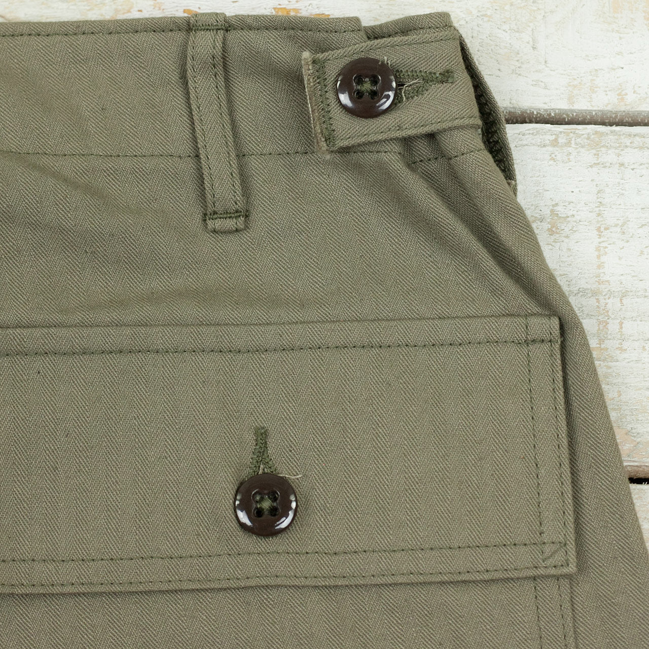 Lot 1218 Herringbone Military Shorts Oliv