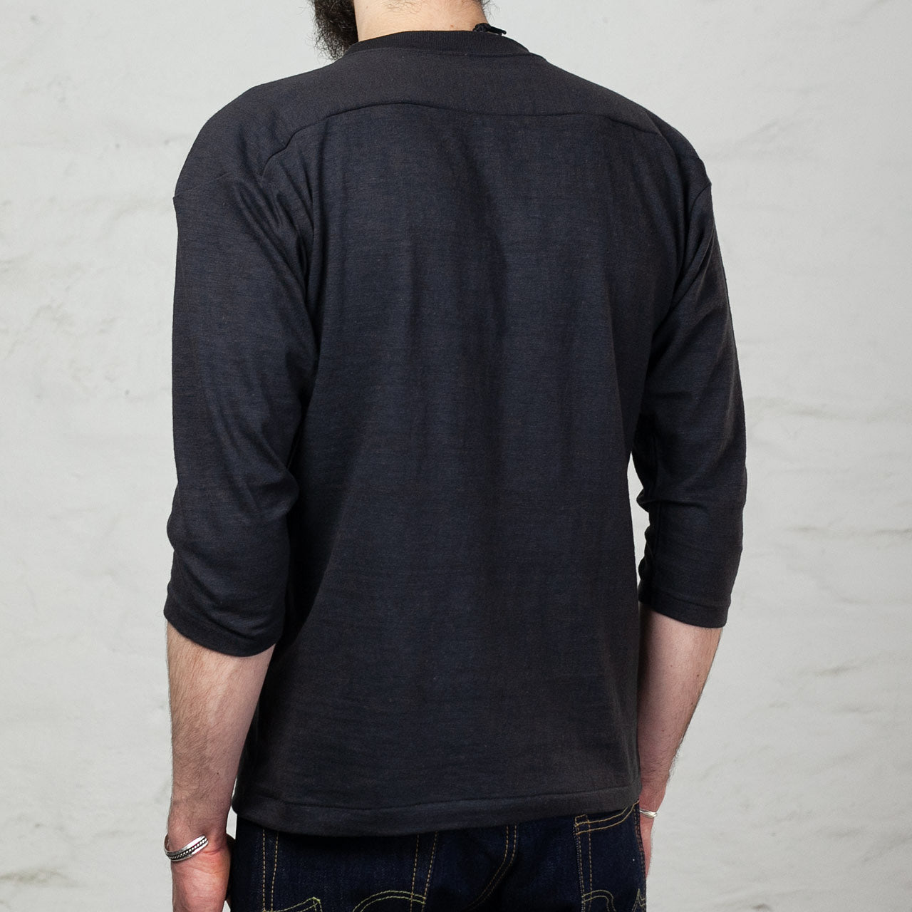 Lot 4063 Three Quarter Football Tee Schwarz