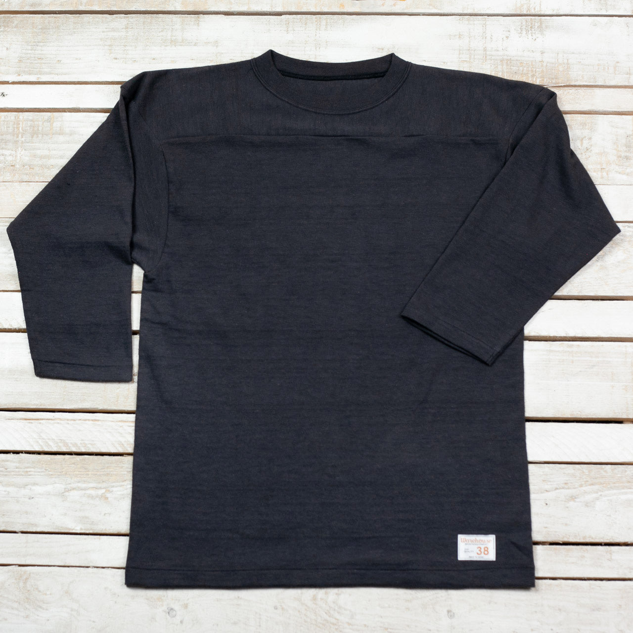 Lot 4063 Three Quarter Football Tee Schwarz