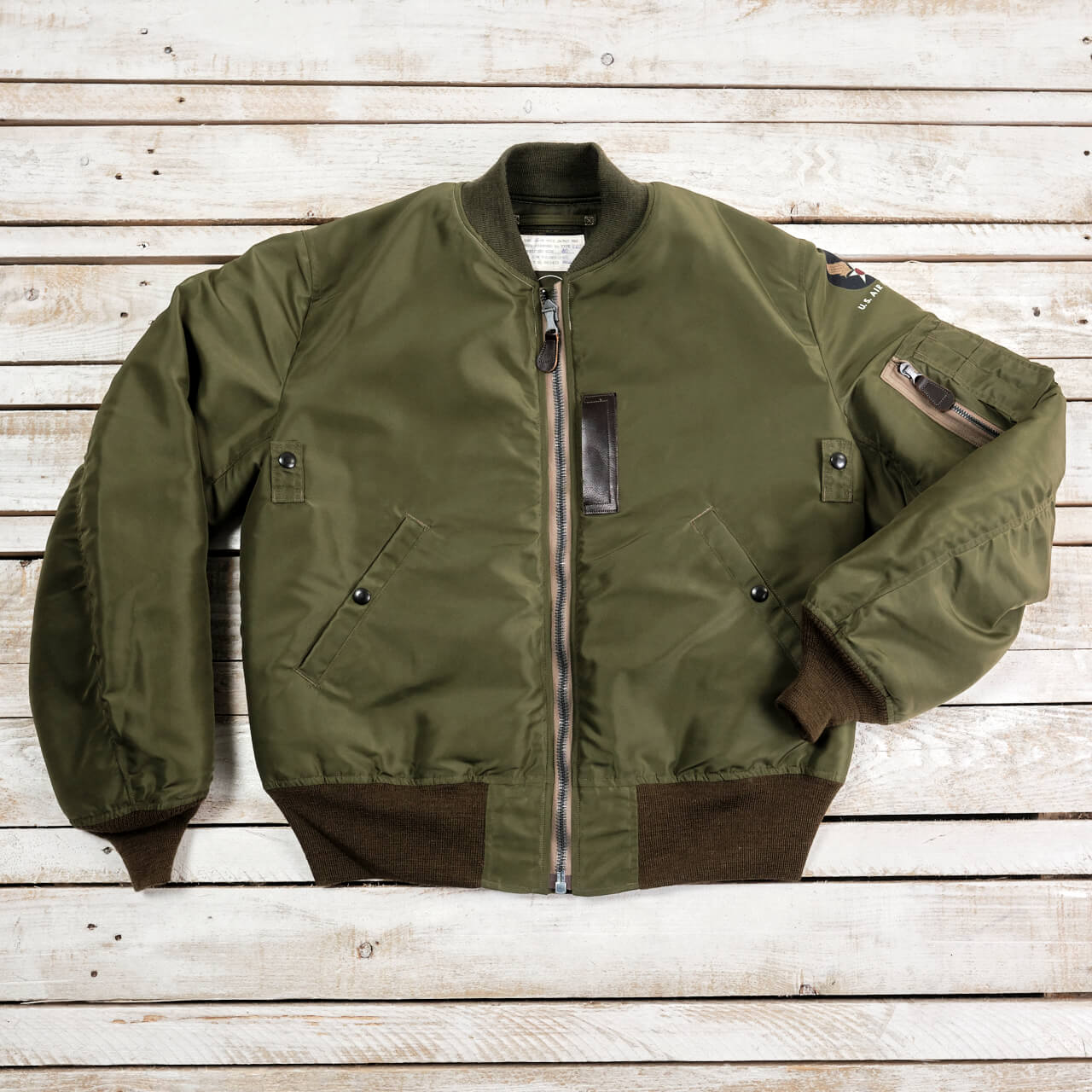 BR15323 B-15C MOD Flight Jacket Oliv