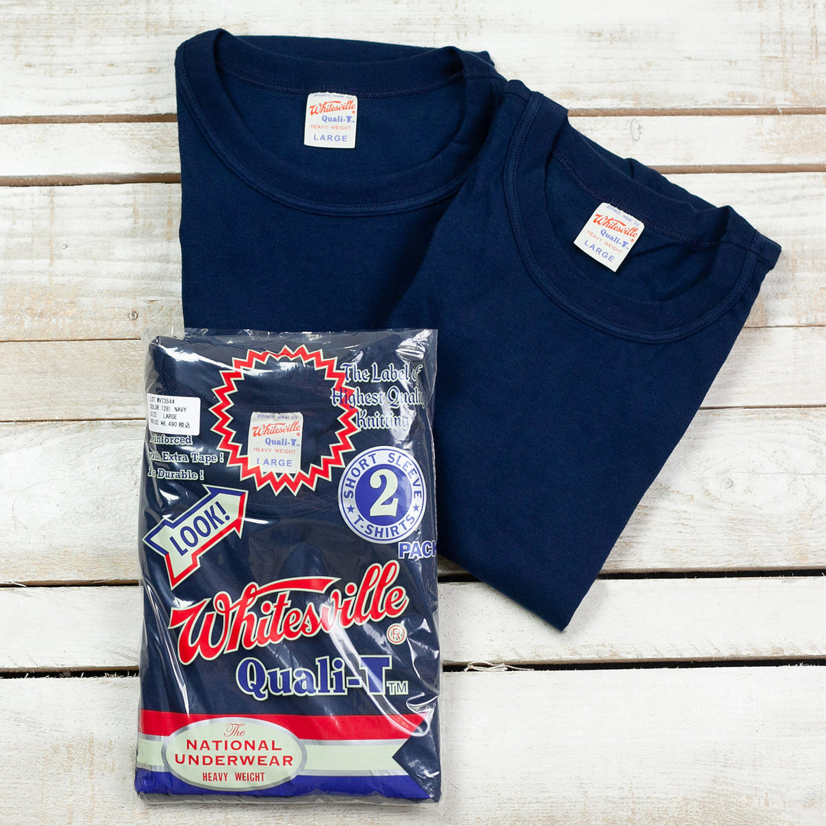 Sugar Cane WV73544 Whitesville 2Pack T-Shirt Navy