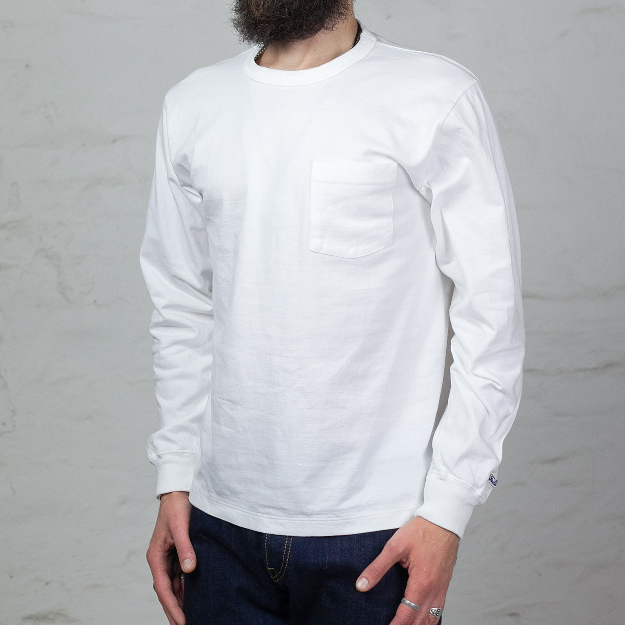 WV68849 Whitesville Longsleeve Pocket Tee Off White