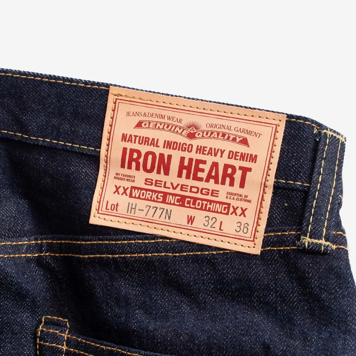 IH-777N 17oz Slim Tapered Natural Indigo
