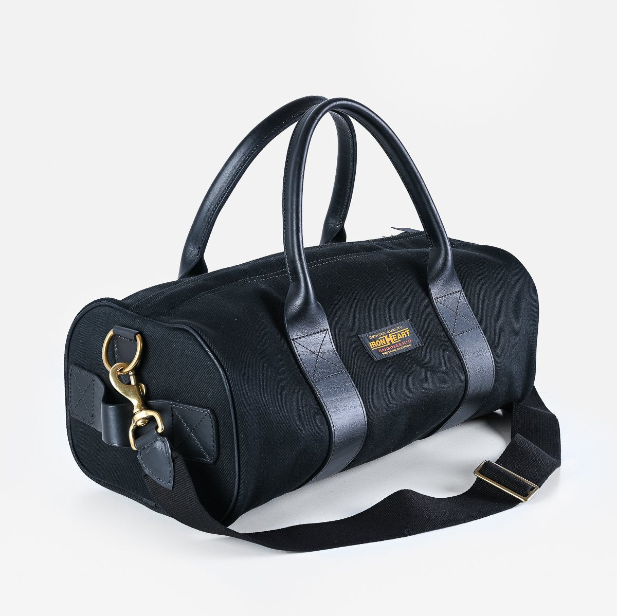 IHE-24 21oz Denim Buttero Leather Holdall Superblack