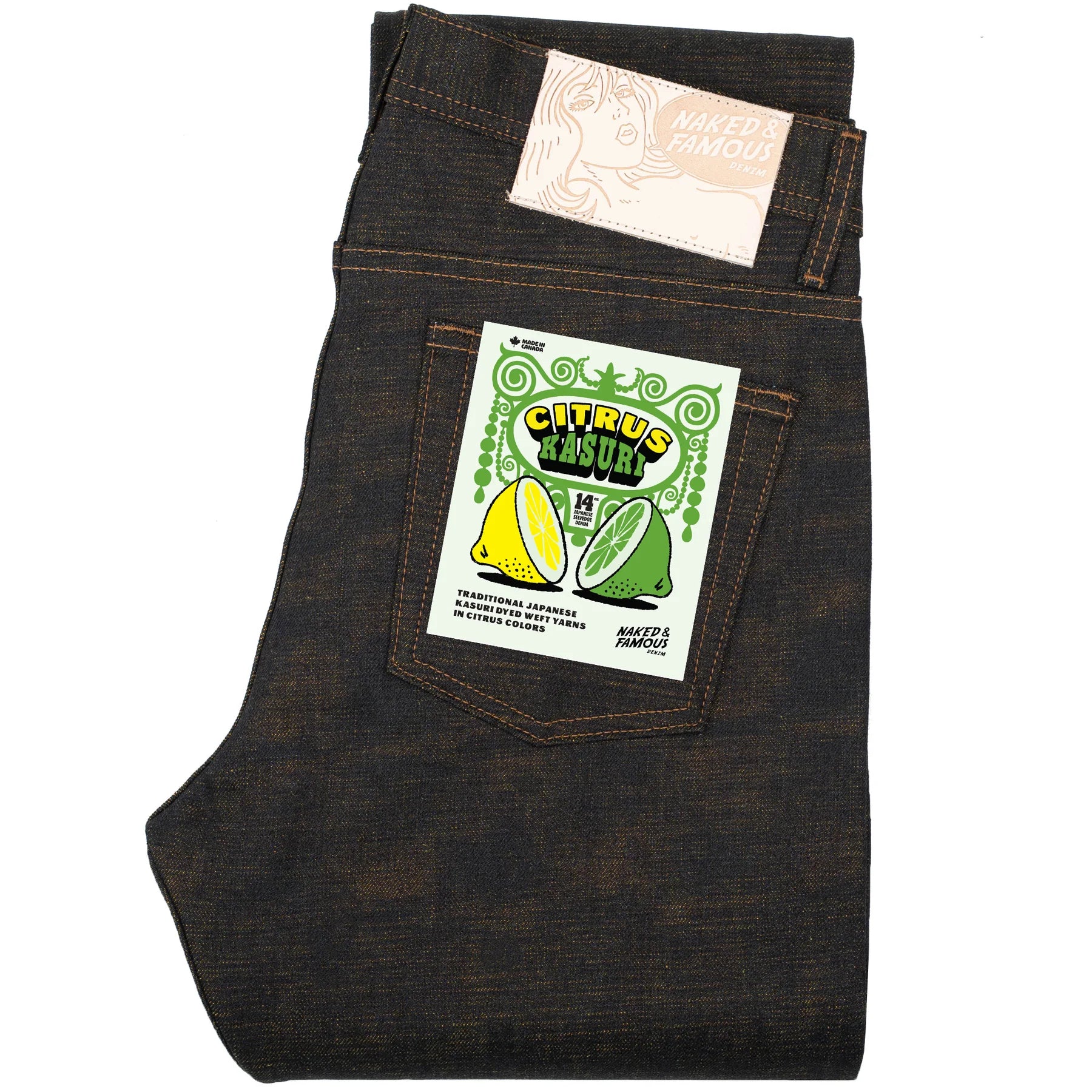Weird Guy Citrus Kasuri Weft Selvedge