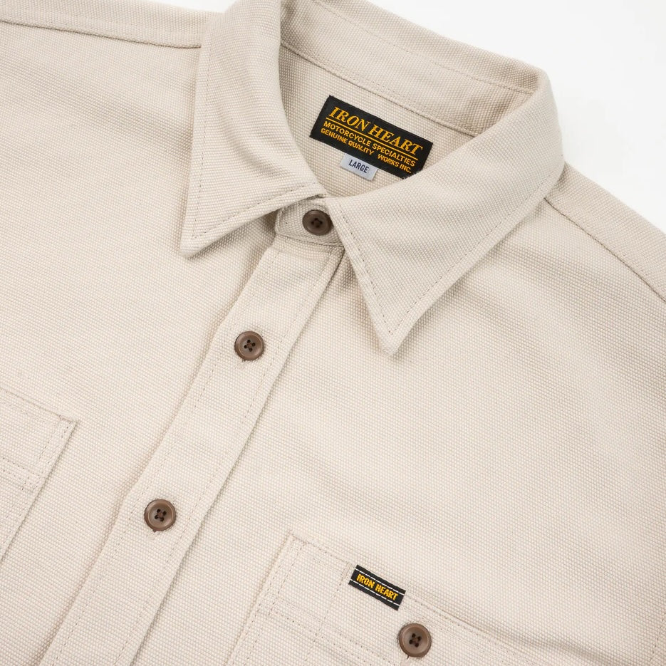 Iron Heart 13 oz Oxford Cloth Overshirt, Detailansicht des Kragens