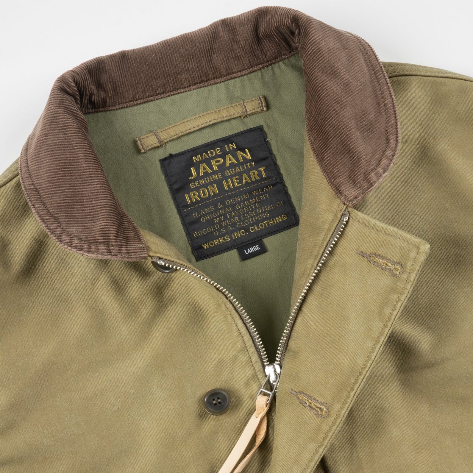 IHM-48-KHA 12oz Whipcord Lightweight N1 Deck Jacket, Khaki