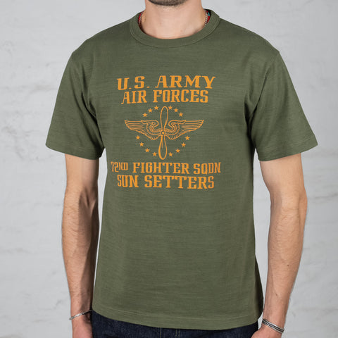 Slub Yarn T-Shirt 72nd Fighter SQ. Oliv
