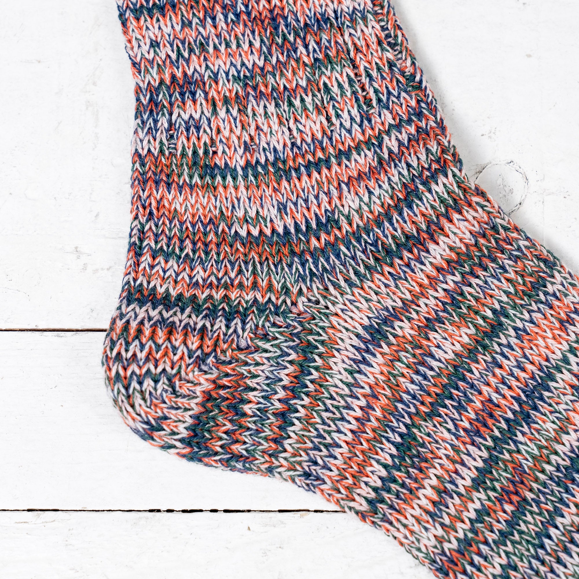5 Color Mix Crew Socks Orange