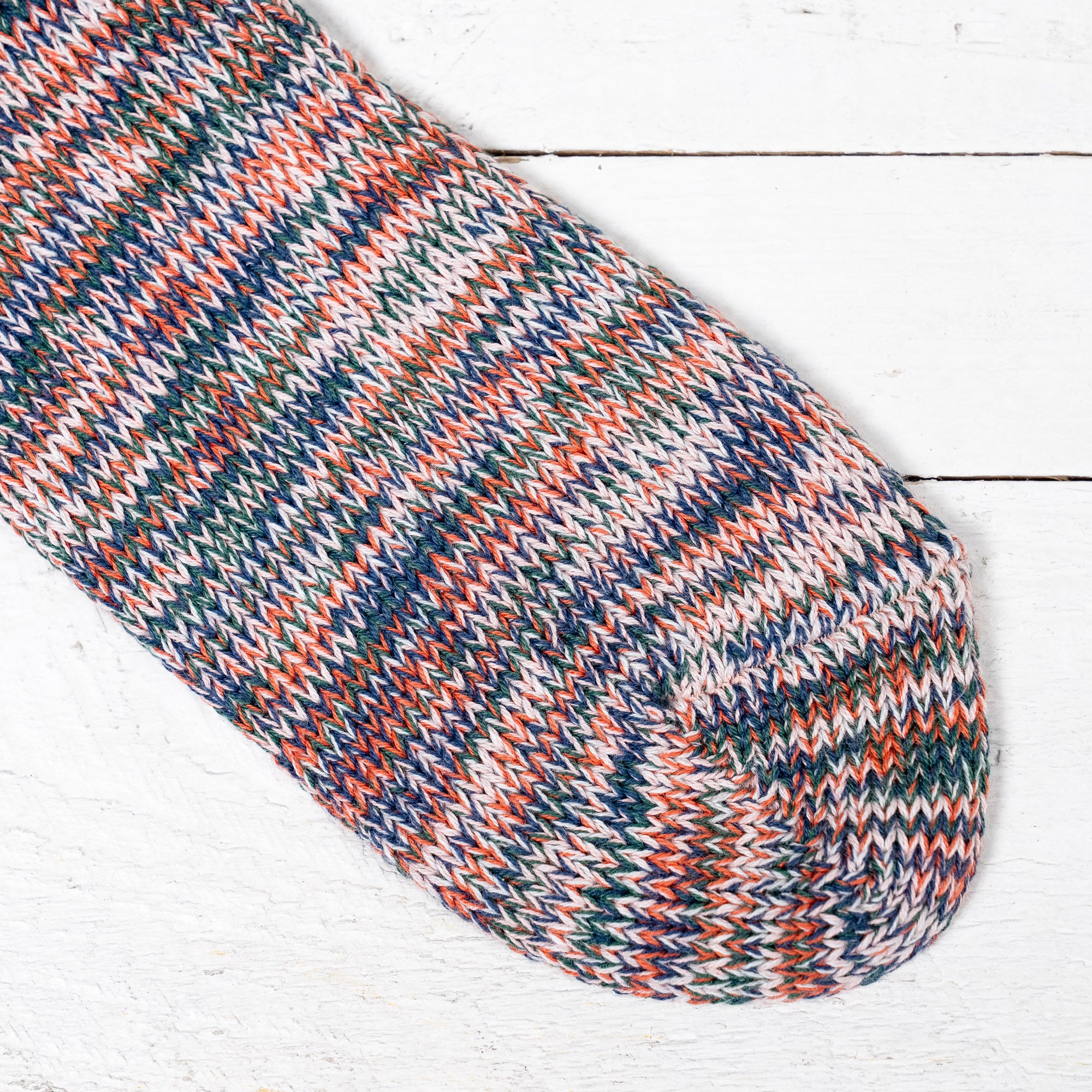 5 Color Mix Crew Socks Orange