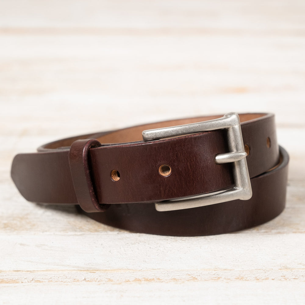 Ceinture Slim Garrison Chêne Cerise/Nickel