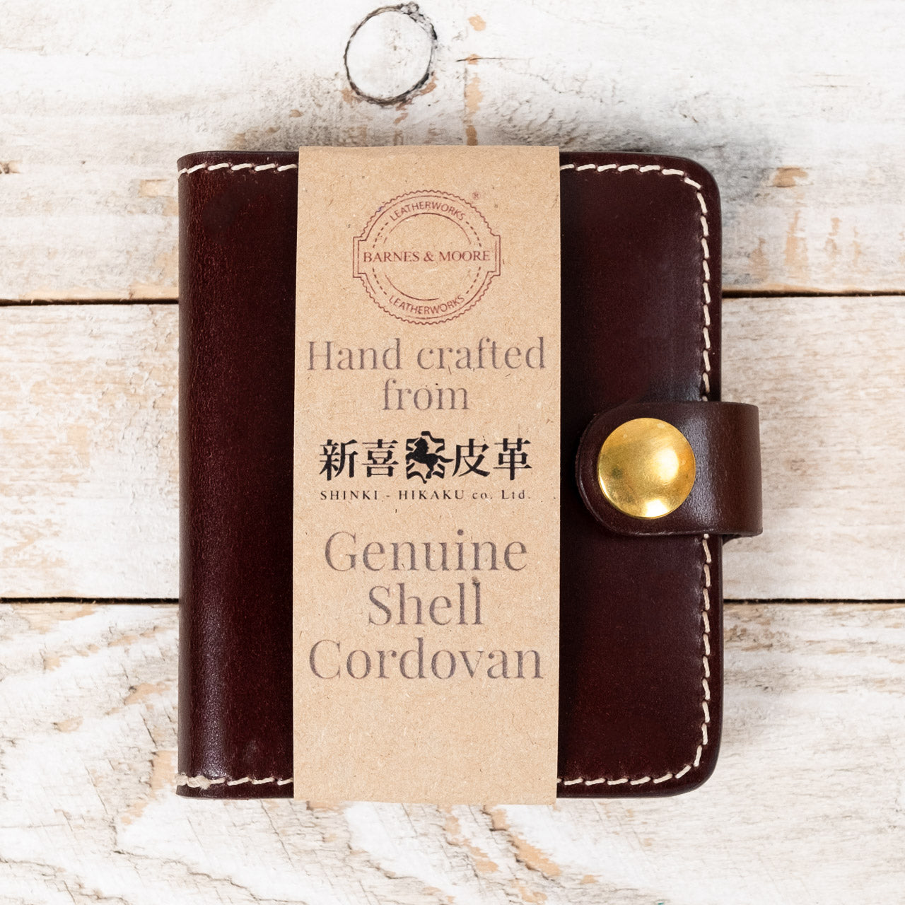 Card Holder Sportsman Shinki Shell Cordovan Bordeaux