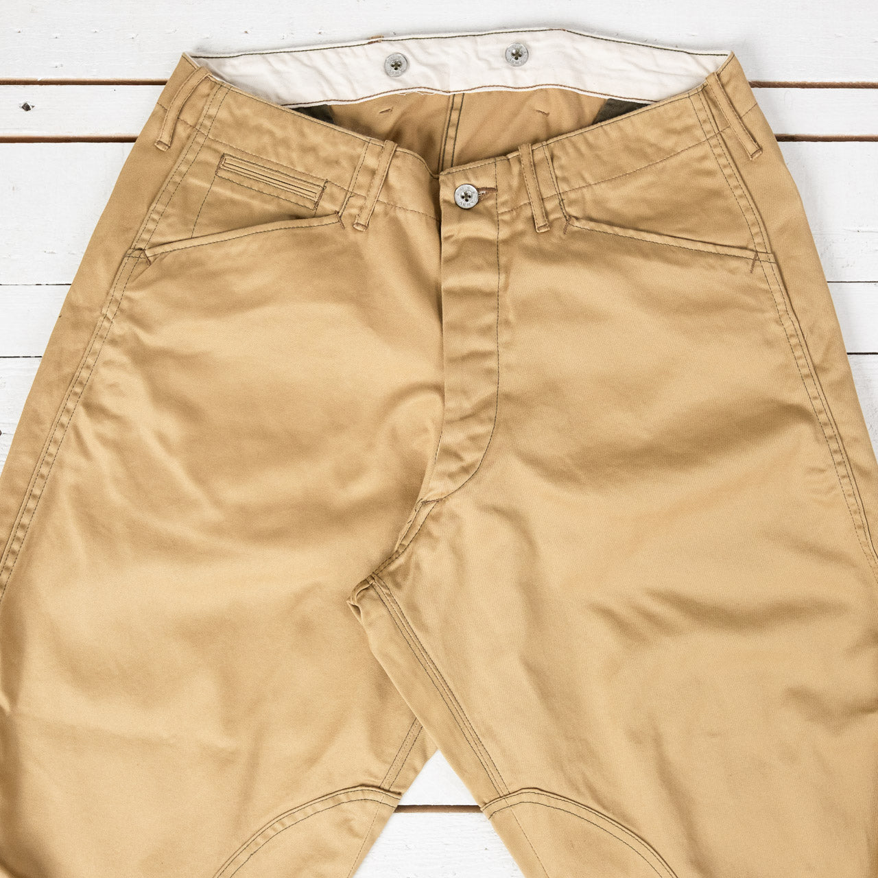Khaki Chino Breeches Beige