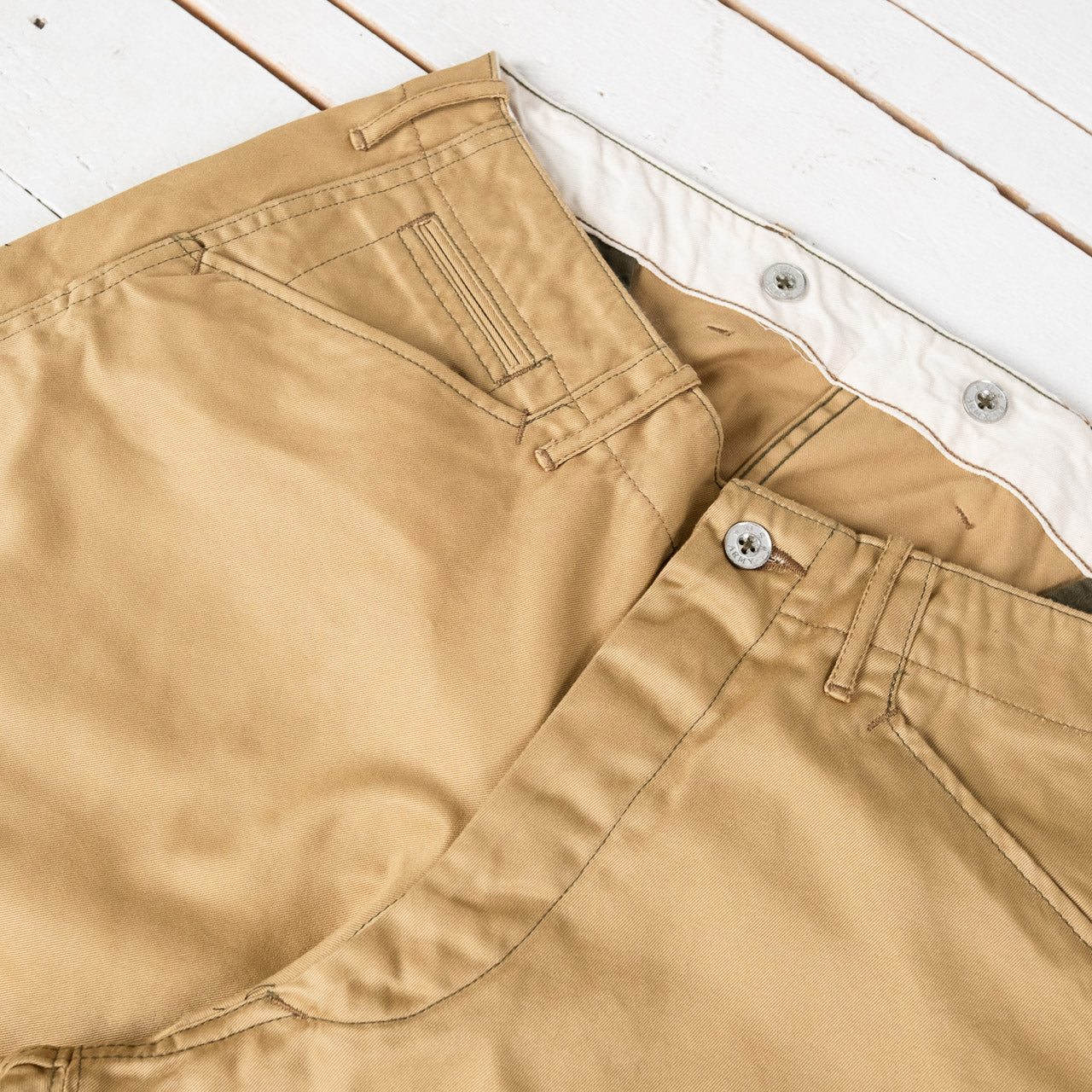 Khaki Chino Breeches Beige