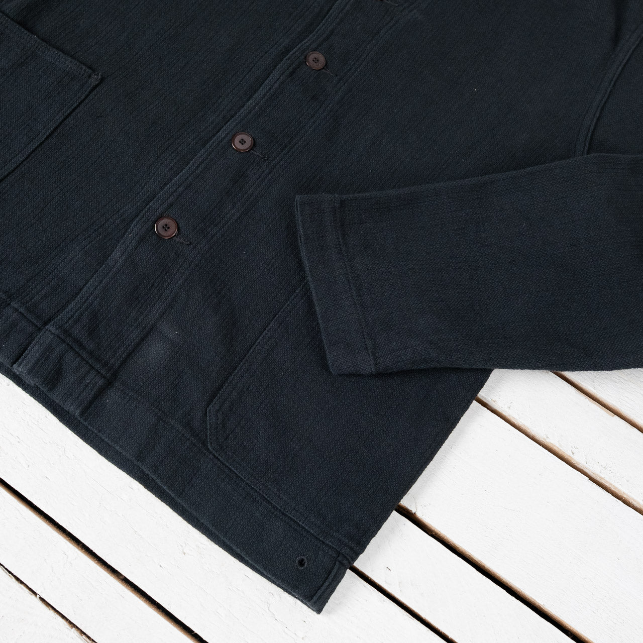 Rasp Dobby Utility Jacket Sumi Black