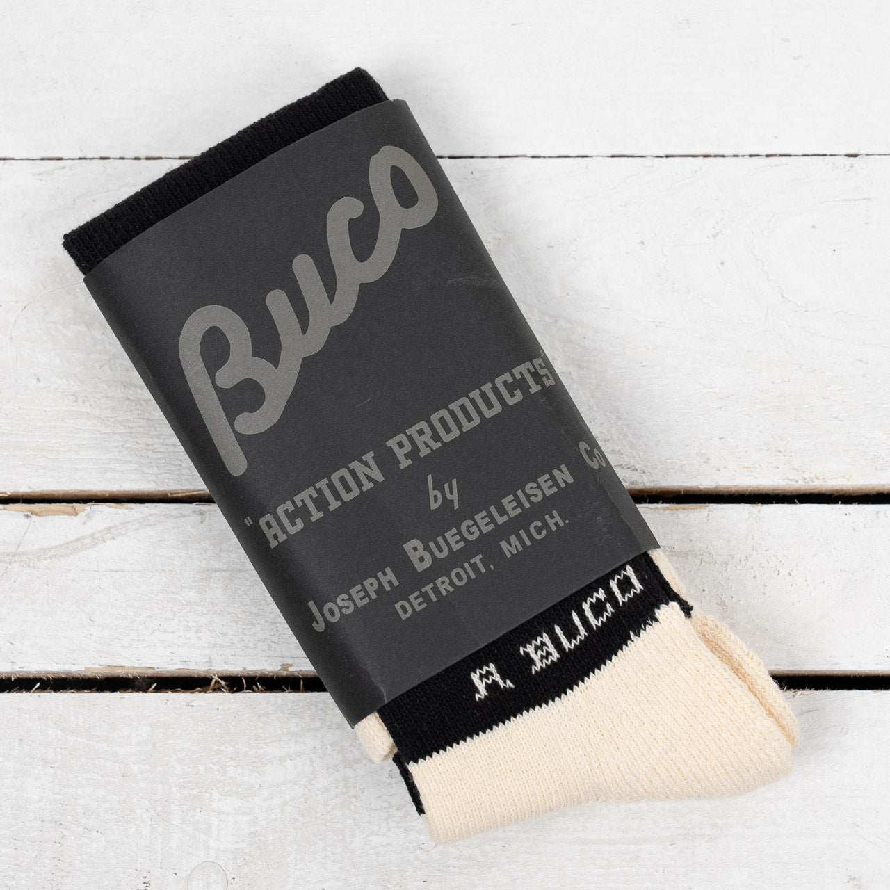 Buco Striped Action Socks White/Black