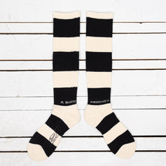 Buco Striped Action Socks Weiß/Schwarz