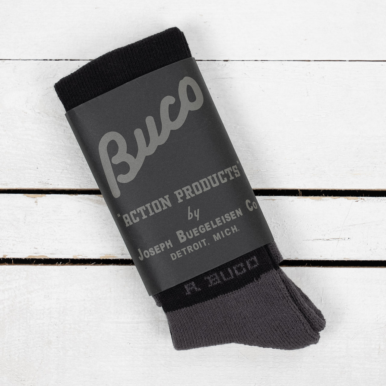 Buco Striped Action Socks Grey/Black