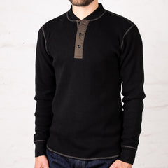 BR68130 Thermal Henley L/S Black
