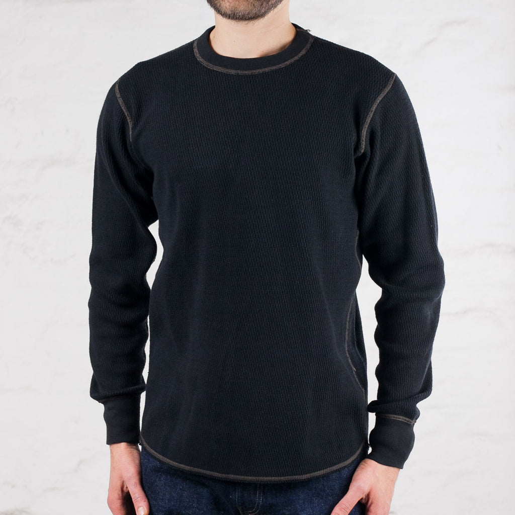 Thermal Plain T-Shirt Black1