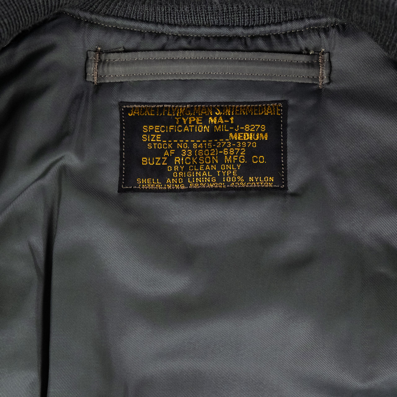 MA-1 Slender Jacket Original Spec.