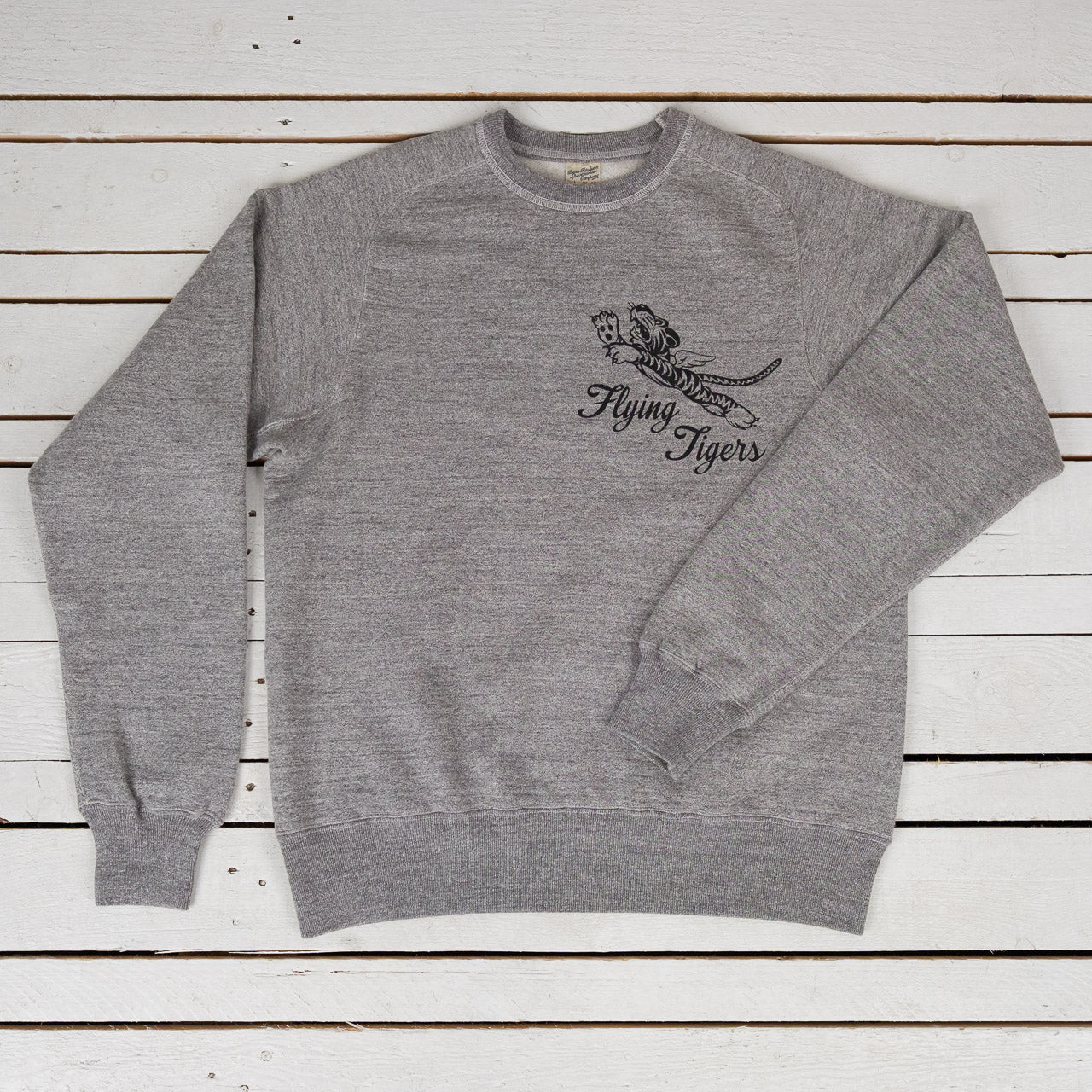 Freedom Sleeve Sweat Shirt Flying Tigers Grau Meliert