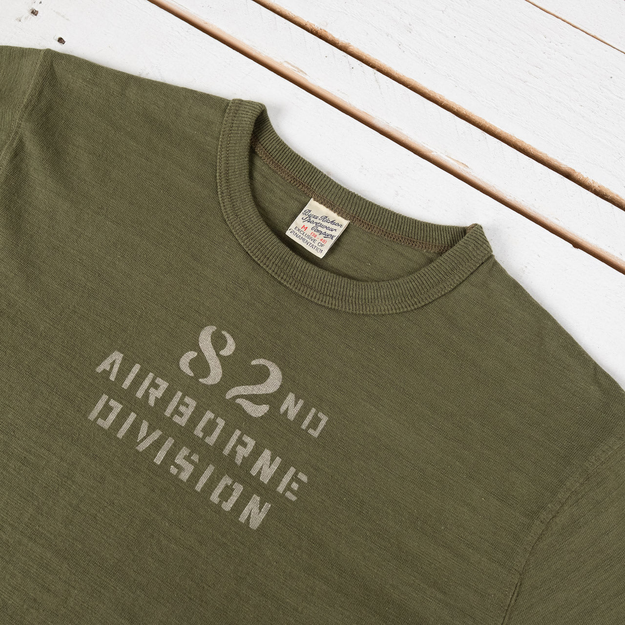 Slub Yarn T-Shirt 82nd Airborne Division Oliv