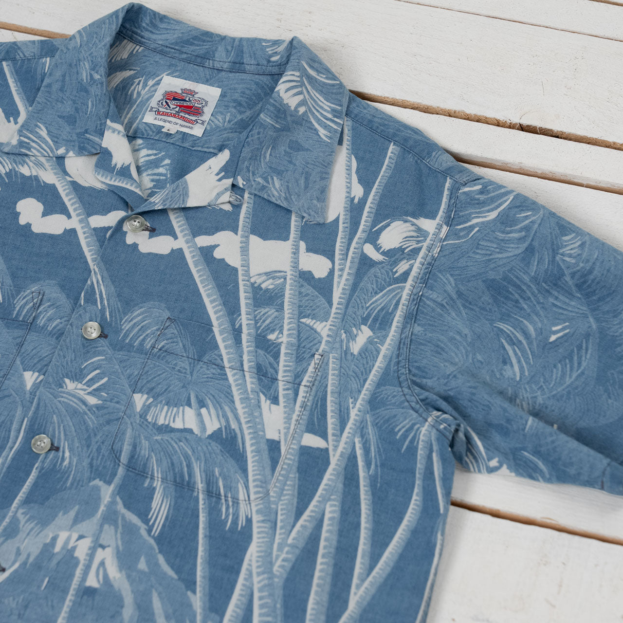 “COCONUT PALM & DIAMONDHEAD” アロハシャツ Duke Kahanamoku 