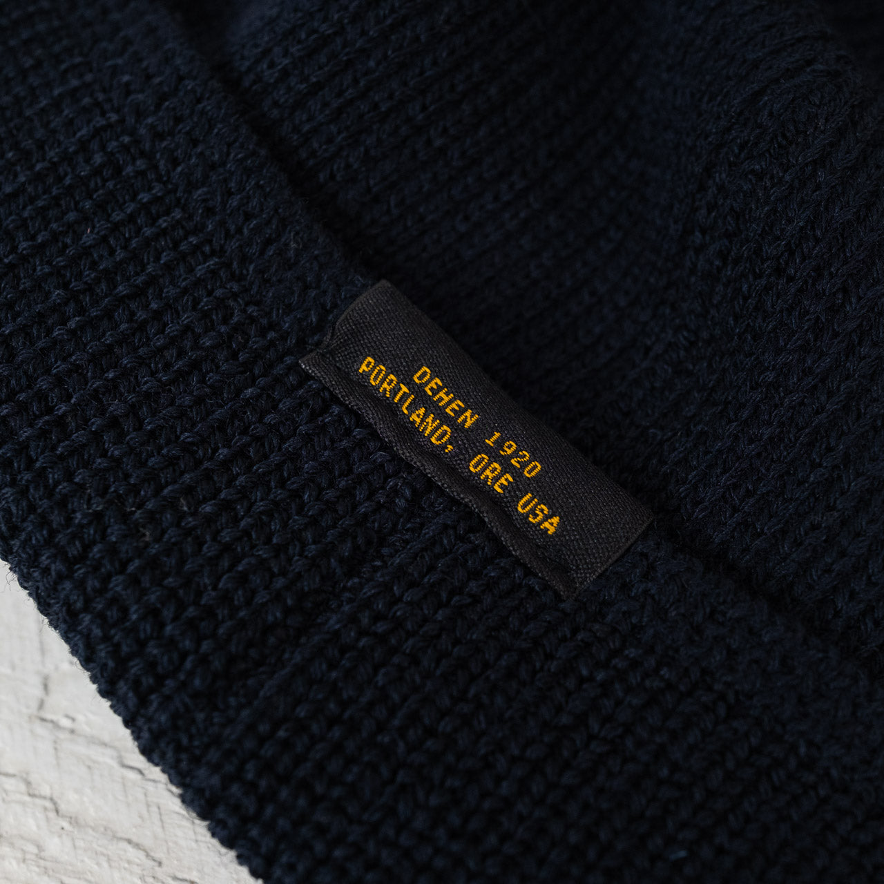 Wool Knit Watch Cap Dark Navy